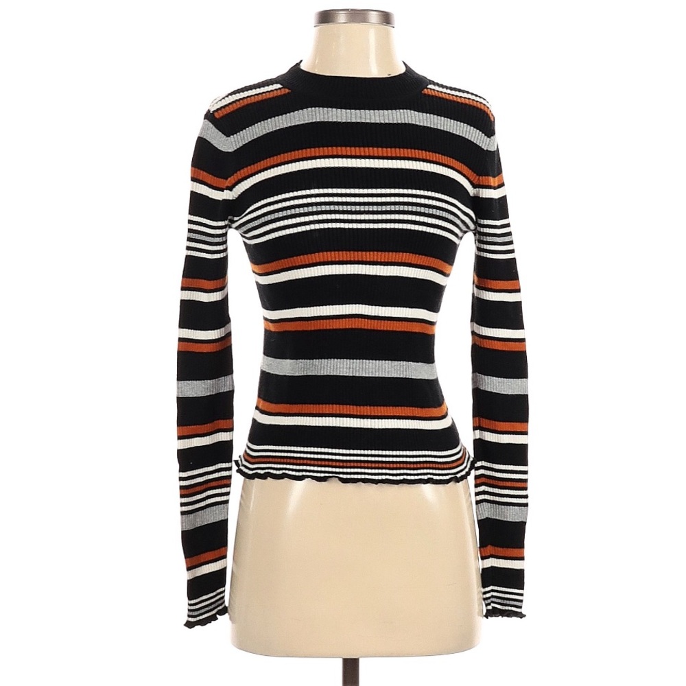 BP Nordstrom🦎Striped Long Sleeve Crop Top🌵Sz XS